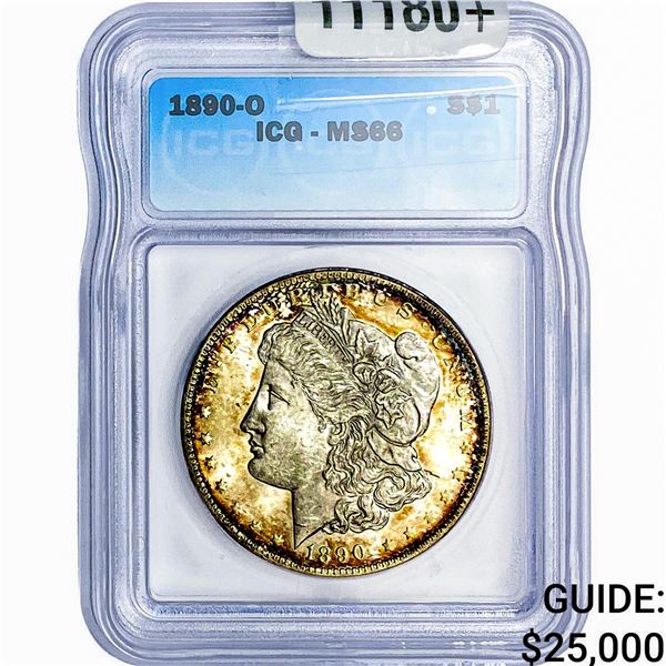 1890-O Morgan Silver Dollar ICG MS66