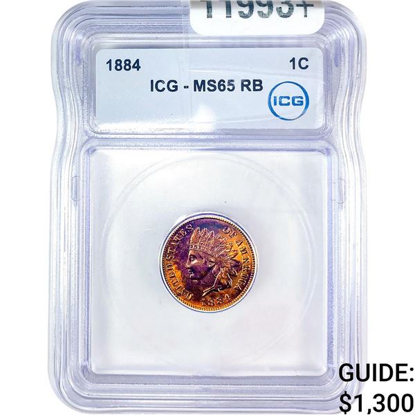 1884 Indian Head Cent ICG MS65 RB
