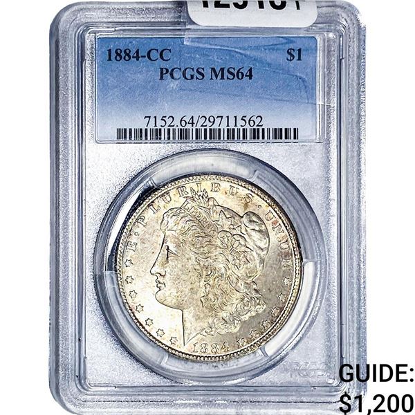 1884-CC Morgan Silver Dollar PCGS MS64