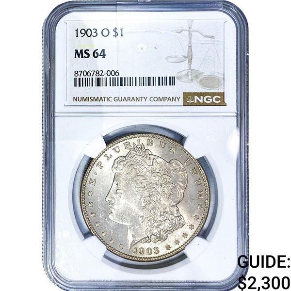 1903-O Morgan Silver Dollar NGC MS64