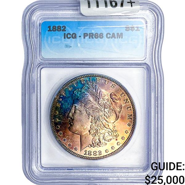 1882 Morgan Silver Dollar ICG PR66 Cam