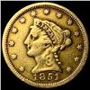 Image 1 : 1851 Gold $2.5 Liberty Head Quarter Eagle  HIGH GRADE