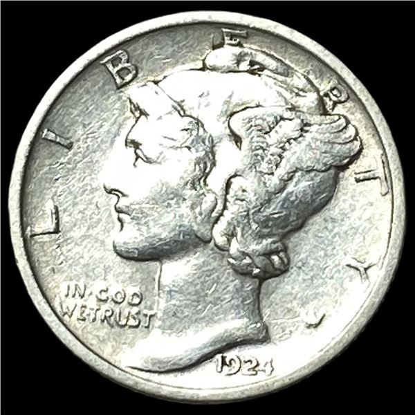1924-D Silver Mercury Dime CLOSELY  UNCIRCULATED