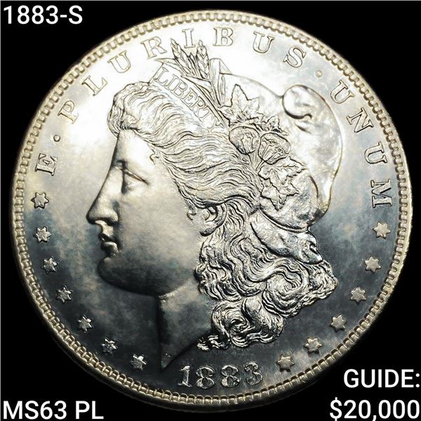 1883-S Morgan Silver Dollar CHOICE BU PL