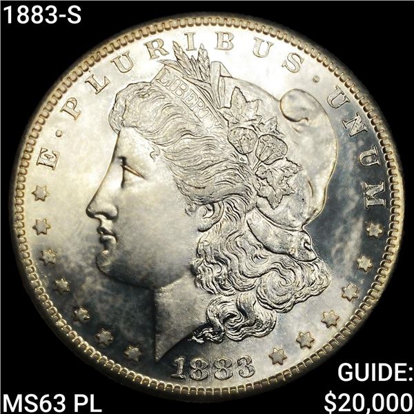 1883-S Morgan Silver Dollar CHOICE BU PL