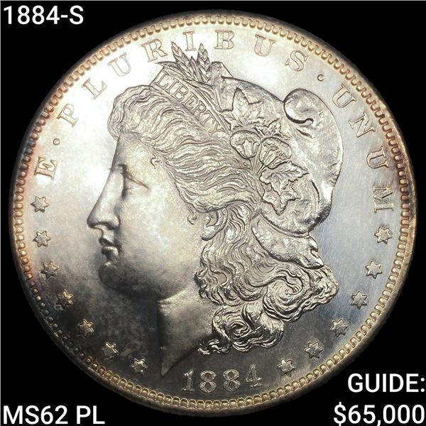 1884-S Morgan Silver Dollar UNCIRCULATED PL