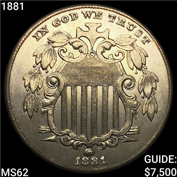 1881 Shield Nickel UNCIRCULATED