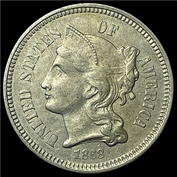 1868 Nickel Three-Cent Piece CLOSELY  UNCIRCULATED