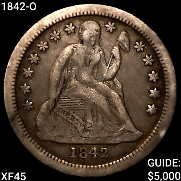 1842-O Seated Liberty Dime NEARLY UNCIRCULATED