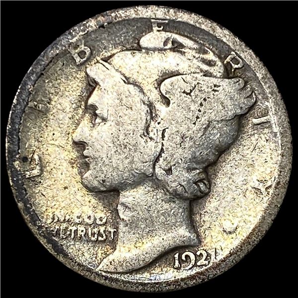 1921 Silver Mercury Dime NICELY CIRCULATED