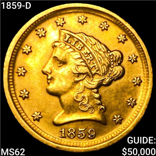 1859-D $2.50 Gold Quarter Eagle UNCIRCULATED