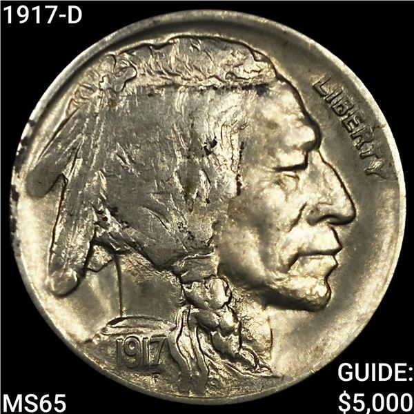 1917-D Buffalo Nickel GEM BU