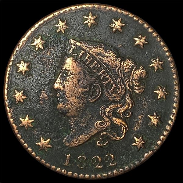 1822 Coronet Head Large Cent HIGH GRADE