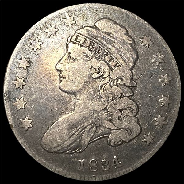 1834 Silver Capped Bust Half Dollar LIGHTLY  CIRCULATED