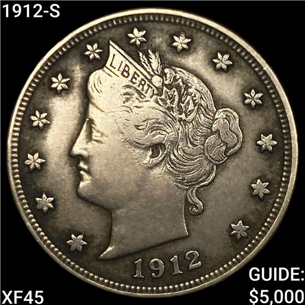 1912-S Liberty Victory Nickel NEARLY UNCIRCULATED