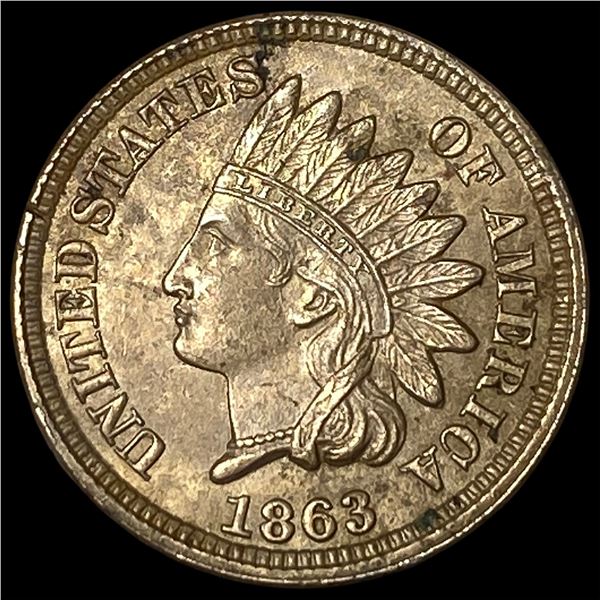 1863 Indian Head Cent CLOSELY UNCIRCULATED