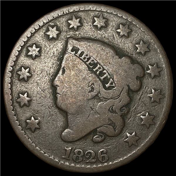 1826 Coronet Head Large Cent NICELY  CIRCULATED