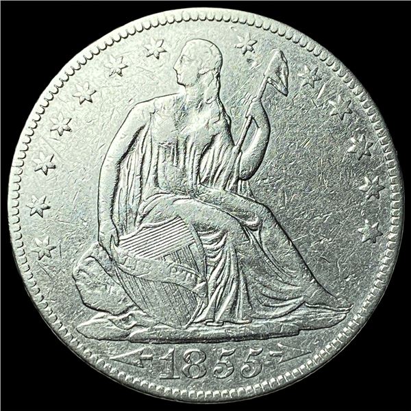 1855-O Silver Half Dollar CLOSELY  UNCIRCULATED