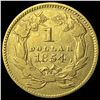 Image 2 : 1854 Gold $1 Indian Princess type 2 CLOSELY  UNCIRCULATED