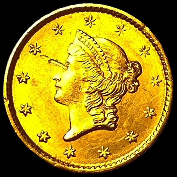 1853 Gold $1 Liberty Head Type 1 CLOSELY  UNCIRCULATED