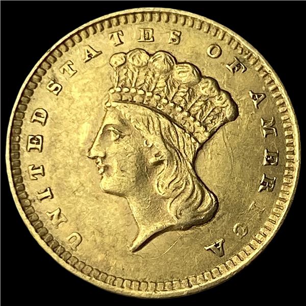 1856 Gold $1 Indian Head Type 3 CHOICE AU
