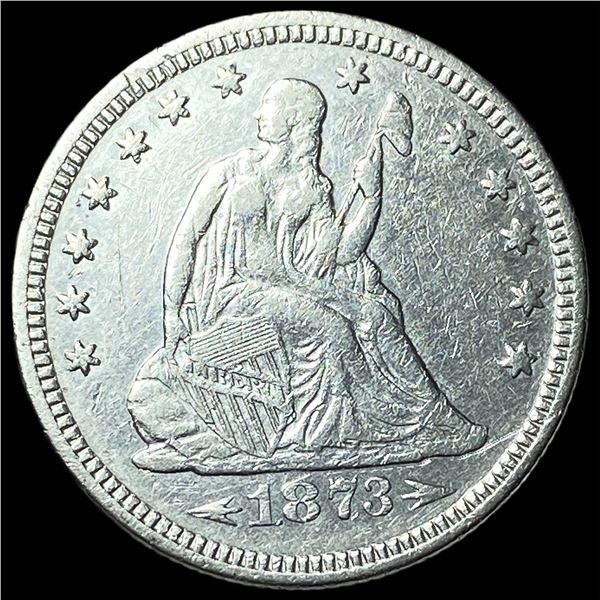 1873 Arrows Seated Liberty Quarter CLOSELY  UNCIRCULATED