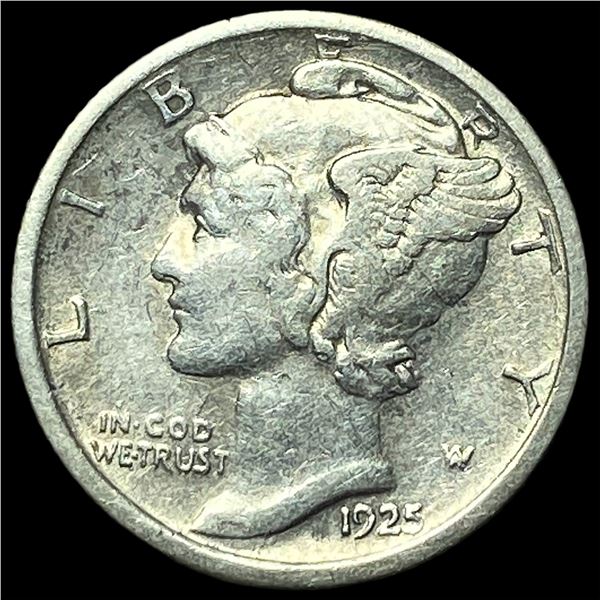 1925-S Silver Mercury Dime CLOSELY  UNCIRCULATED
