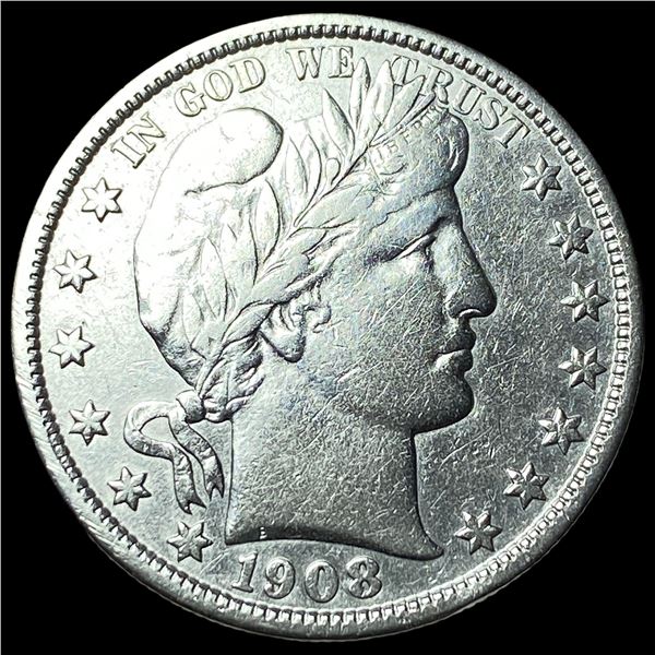 1908-D Silver Barber Half Dollar NEARLY  UNCIRCULATED