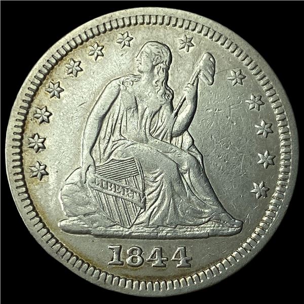 1844 Silver Seated Liberty Quarter  UNCIRCULATED