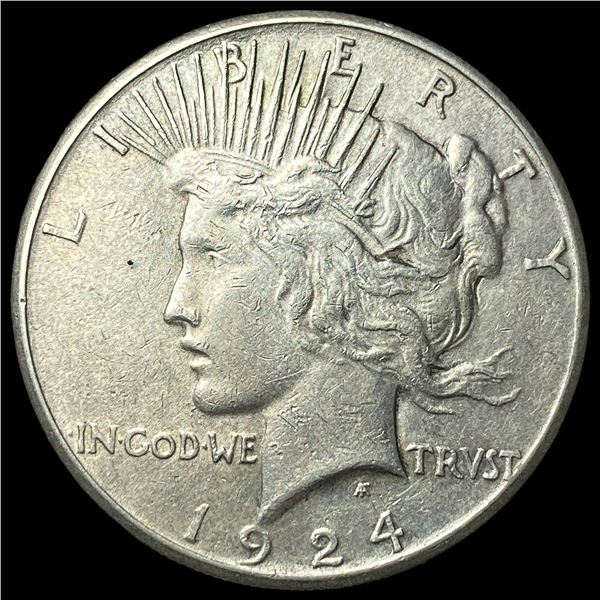 1924-S Peace Silver Dollar CHOICE AU