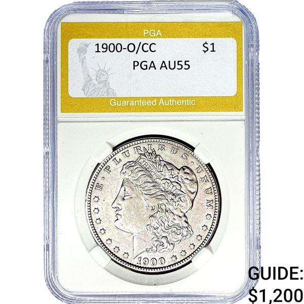 1900-O/CC Morgan Silver Dollar PGA AU55