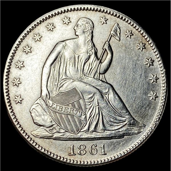 1861 Silver Seated Liberty Half Dollar  UNCIRCULATED