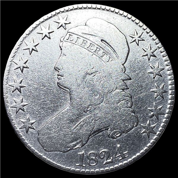 1824 Silver Capped Bust Half Dollar NICELY  CIRCULATED