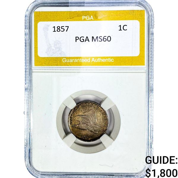 1857 Flying Eagle Cent PGA MS60