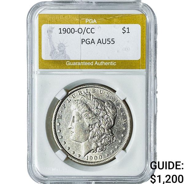 1900-O/CC Morgan Silver Dollar PGA AU55