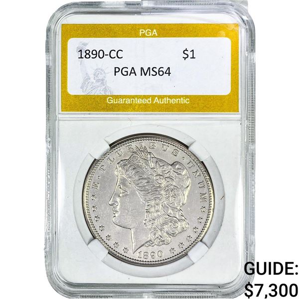 1890-CC Morgan Silver Dollar PGA MS64