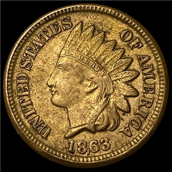 1863 Indian Head Cent CHOICE AU