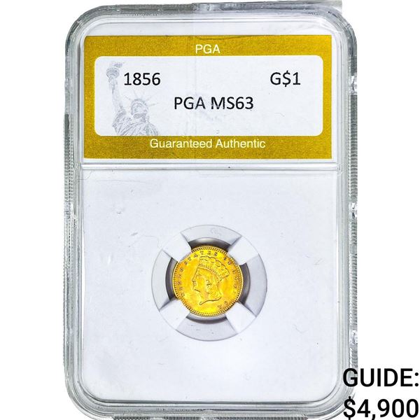 1856 Rare Gold Dollar PGA MS63