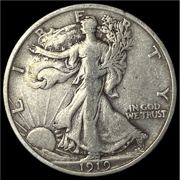 1919 Silver Walking Liberty Half Dollar  NEARLY UNCIRCULATED