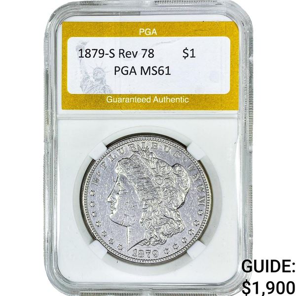 1879-S Rev 78 Morgan Silver Dollar PGA MS61