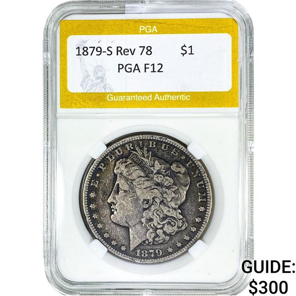1879-S Rev 78 Morgan Silver Dollar PGA F12