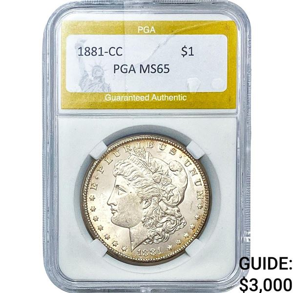 1881-CC Morgan Silver Dollar PGA MS65