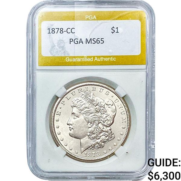 1878-CC Morgan Silver Dollar PGA MS65