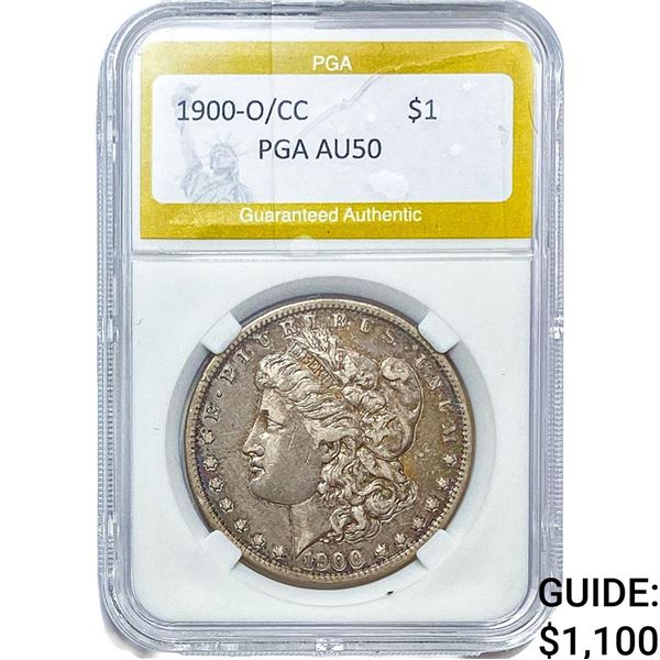 1900-O/CC Morgan Silver Dollar PGA AU50