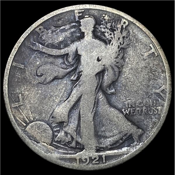 1921-D Silver Walking Liberty Half Dollar  LIGHTLY CIRCULATED