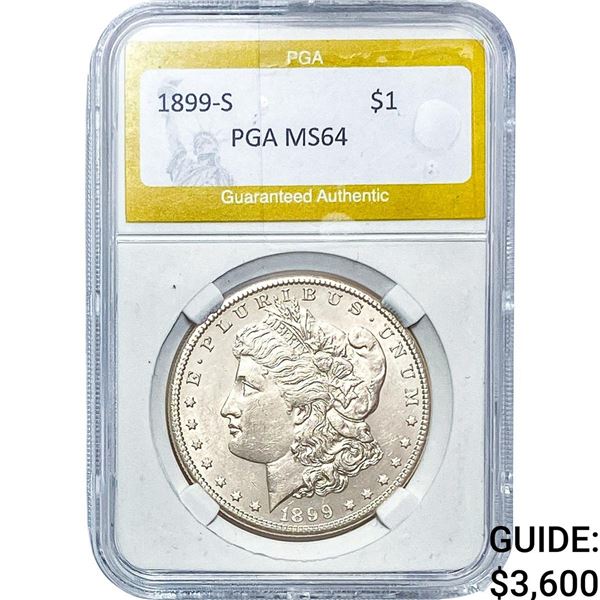 1899-S Morgan Silver Dollar PGA MS64