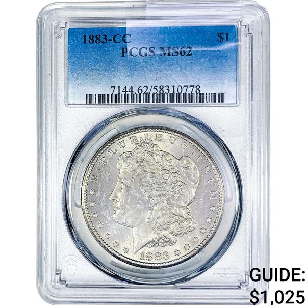 1883-CC Morgan Silver Dollar PCGS MS62