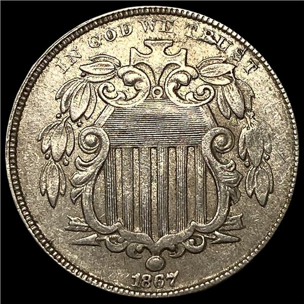 1867 Shield Nickel CLOSELY UNCIRCULATED