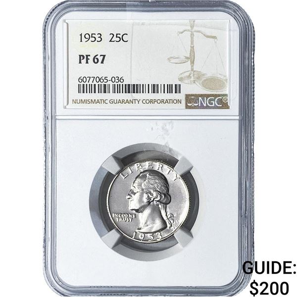 1953 Washington Silver Quarter NGC PF67