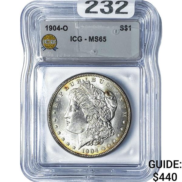 1904-O Morgan Silver Dollar ICG MS65
